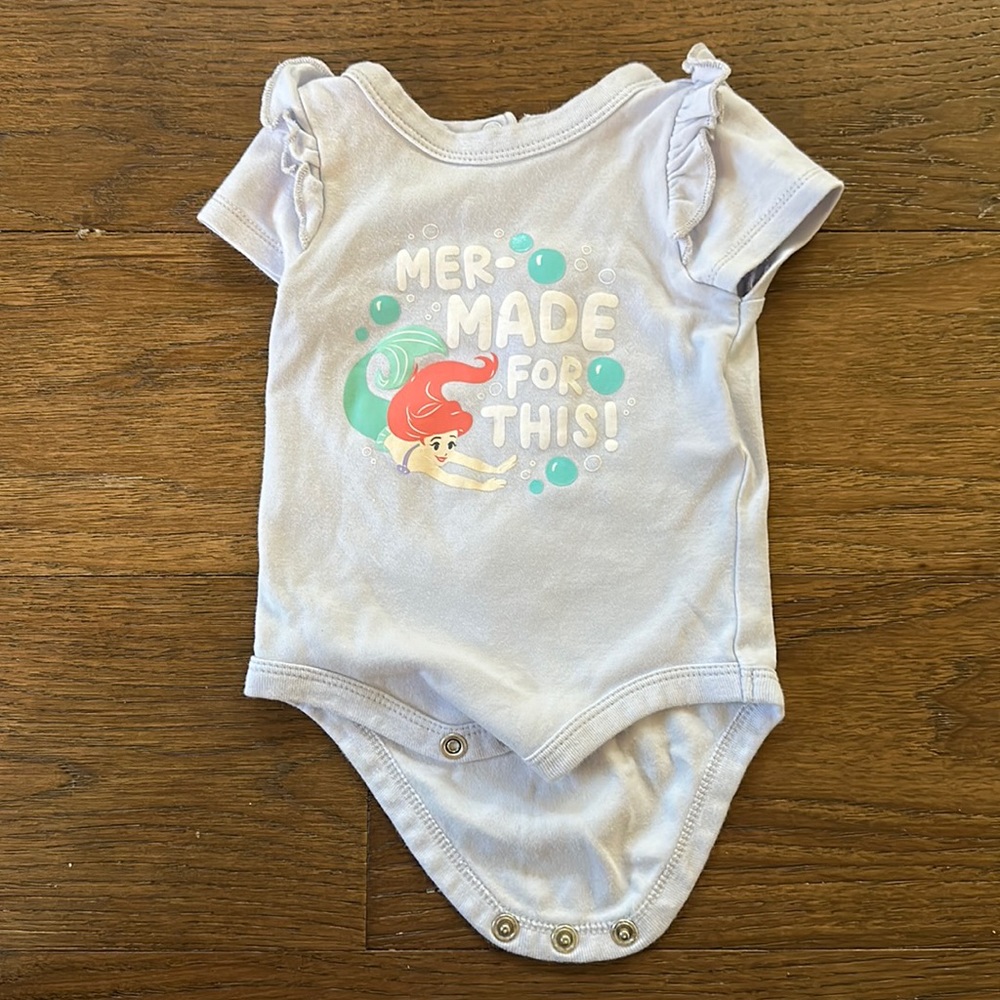 Disney Baby 6-9 Mo Little Mermaid Onesie